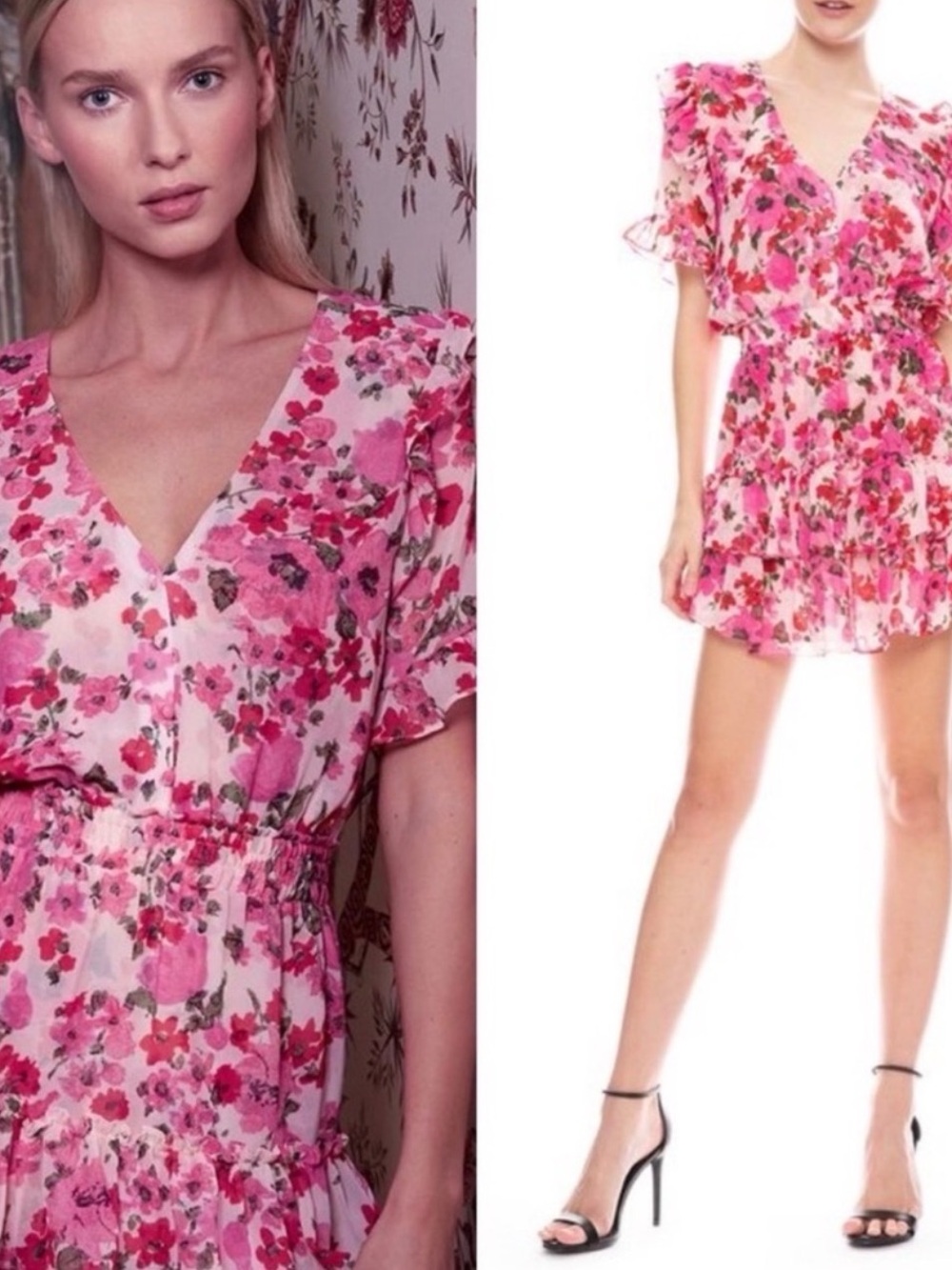 💕MISA LOS ANGELES - Devan Floral Mini - S 💕 - Picture 5 of 7
